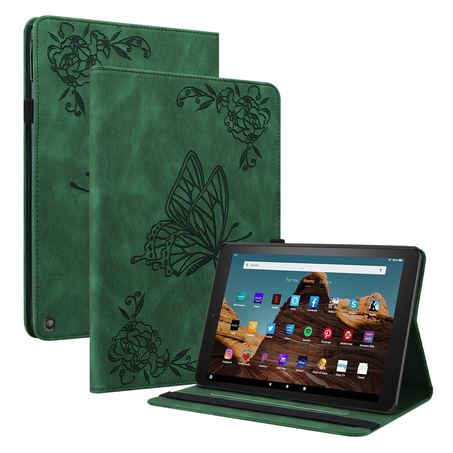 For Amazon Fire HD 10 (2023) Leather Case Card Holder Stand Tablet Cover For Amazon Fire HD 10 (2023) Leather Case Card Holder Stand Tablet Cover